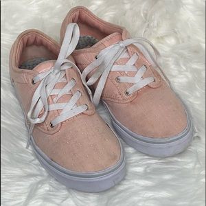 Vans pink lace up sneakers size 5